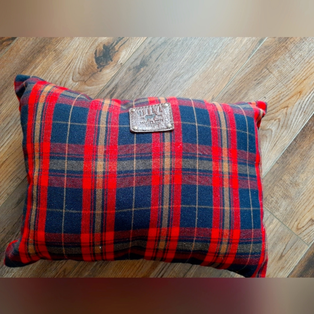 Will Leather Goods Plaid Pillow New